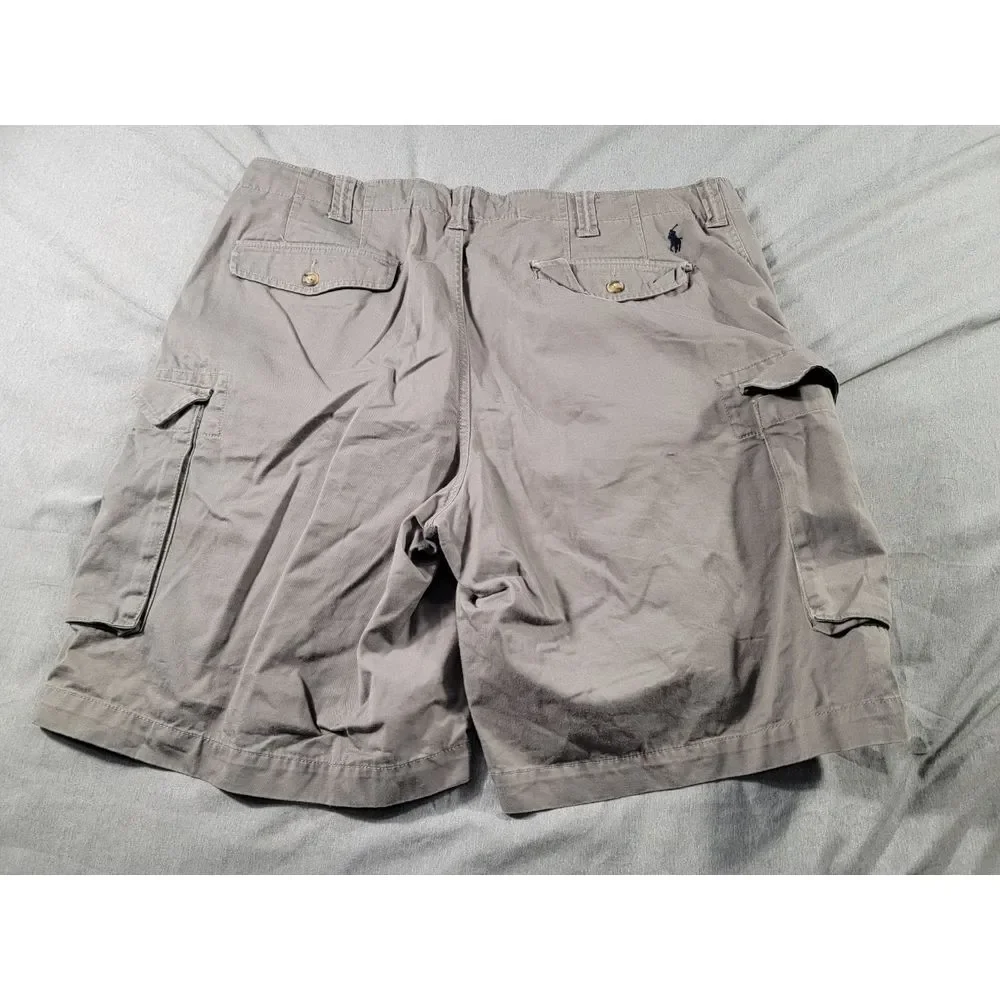Polo Ralph Lauren Shorts 40x9 Gray Cargo Relaxed Fit Pockets Outdoor Utility‎